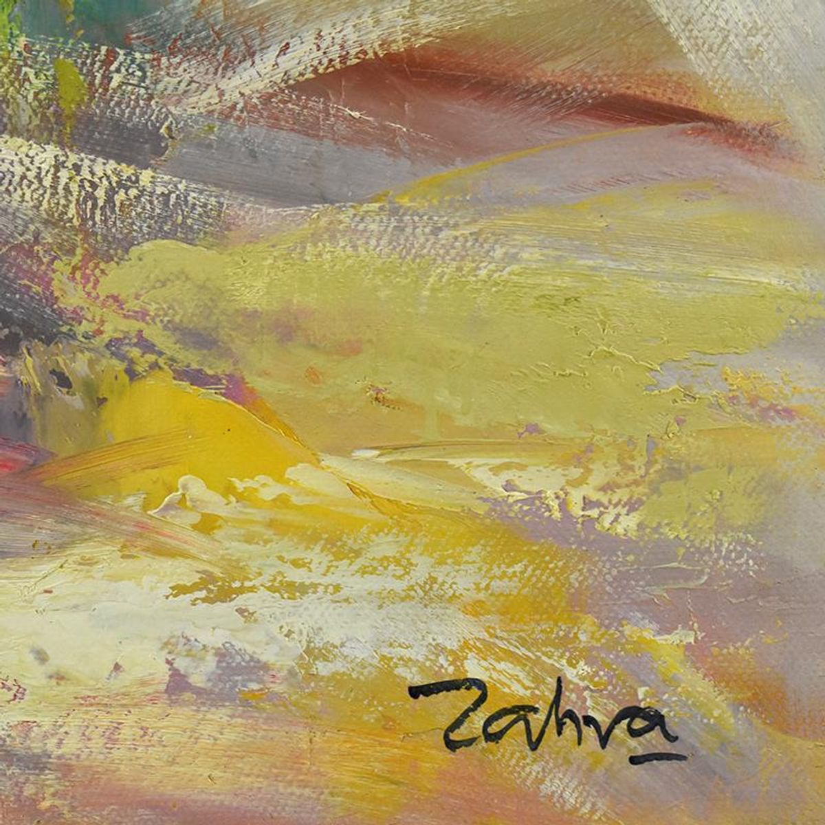 Zahra, Original Acrylic Painting on Canvas (30" x 30"), Hand Signed with Letter of Authenticity.