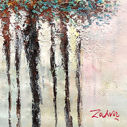 Zahra, Original Acrylic Painting on Canvas (36" x 36"), Hand Signed with Letter of Authenticity.