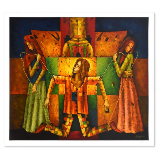 Mihail Aleksandrov, "The Prisoner" Limited Edition Serigraph (54" x 48"), Numbered and Hand Signed with Letter of Authenticity (Disclaimer).