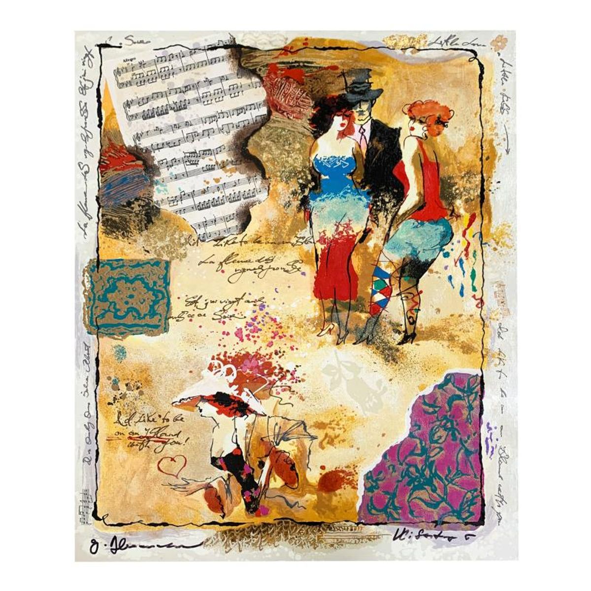 Alexander Galtchansky (1959-2008) and Tanya Wissotzky (1959-2006), Hand Signed Limited Edition Serigraph on Canvas with Letter of Authenticity.