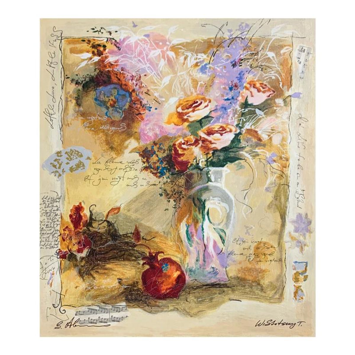Alexander Galtchansky (1959-2008) and Tanya Wissotzky (1959-2006), Hand Signed Limited Edition Serigraph on Canvas with Letter of Authenticity.