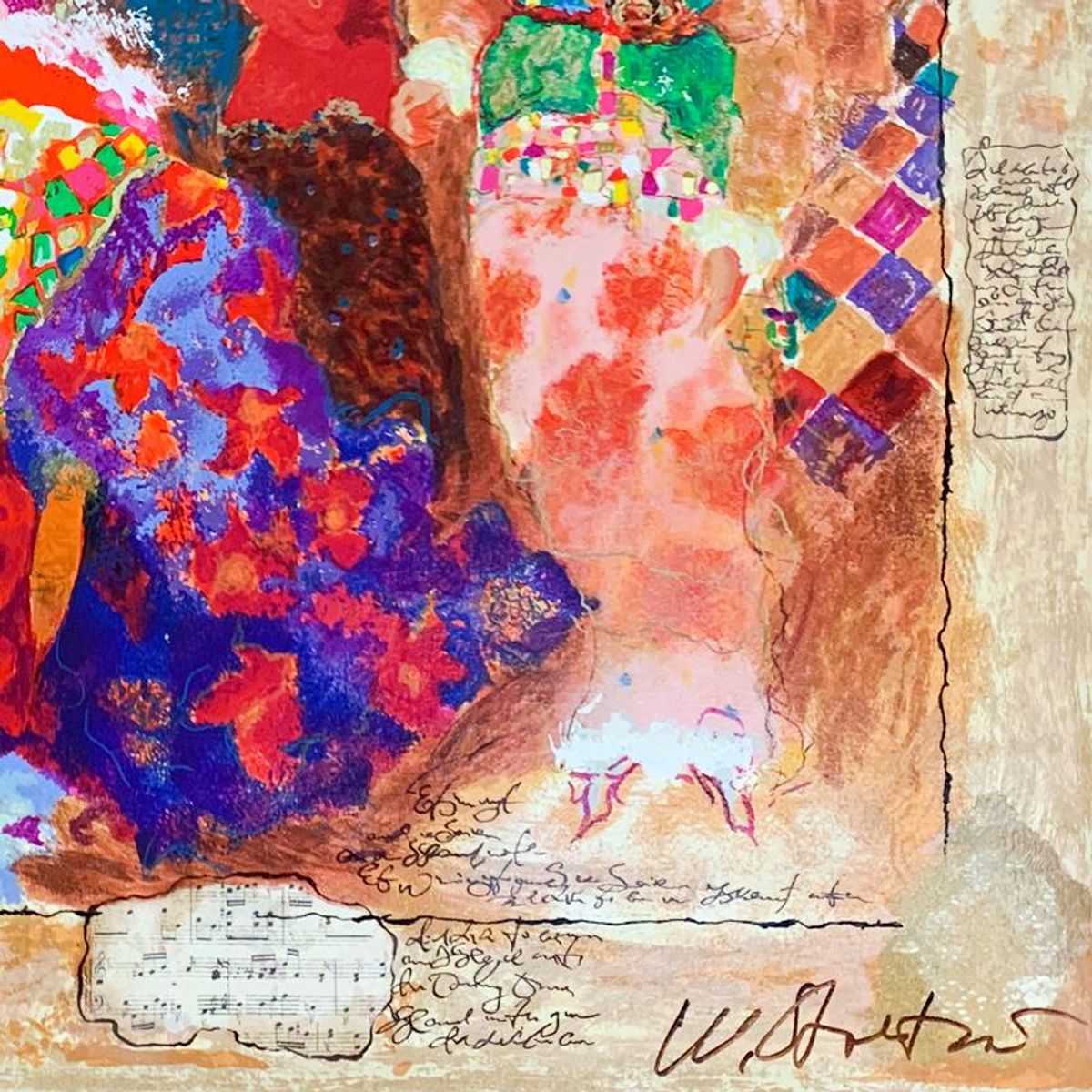 Alexander Galtchansky (1959-2008) and Tanya Wissotzky (1959-2006), "Love and Romance" Hand Signed Limited Edition Serigraph on Paper with Letter of Authenticity.