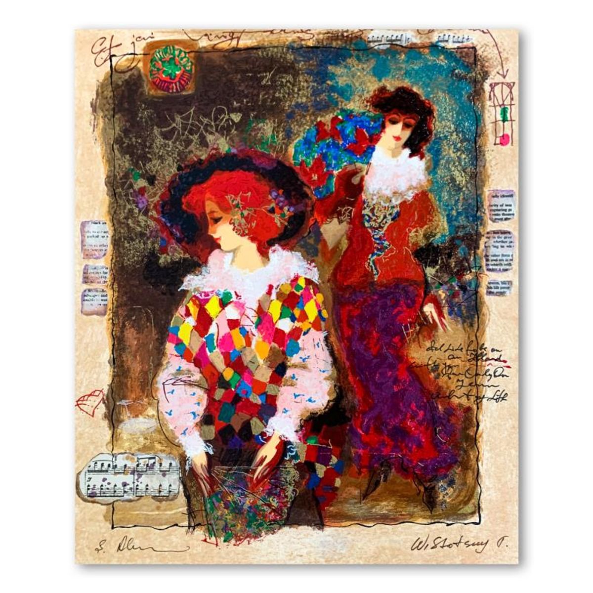 Alexander Galtchansky (1959-2008) and Tanya Wissotzky (1959-2006), "Memories of Venice" Hand Signed Limited Edition Serigraph on Paper with Letter of Authenticity.