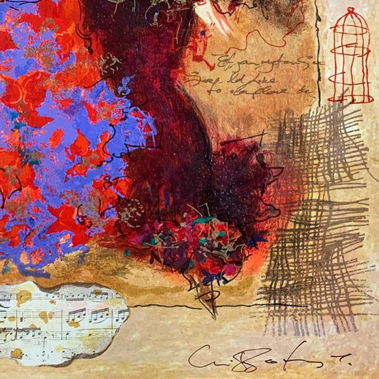 Alexander Galtchansky (1959-2008) and Tanya Wissotzky (1959-2006), "Waiting for the Party" Hand Signed Limited Edition Serigraph on Paper with Letter of Authenticity.