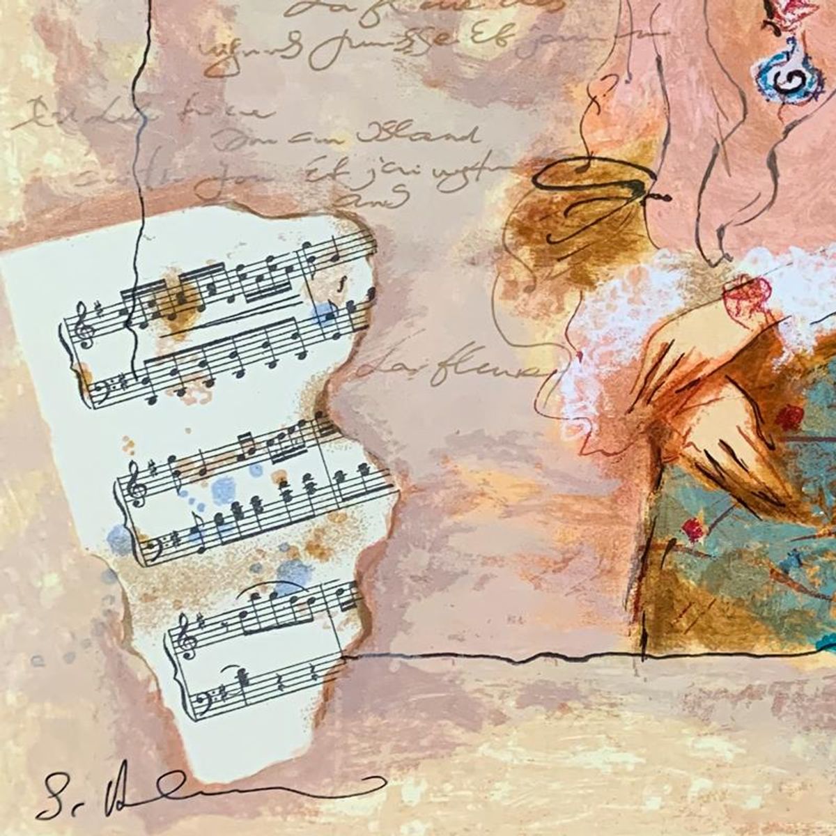 Alexander Galtchansky (1959-2008) and Tanya Wissotzky (1959-2006), "Emmanuel" Hand Signed Limited Edition Serigraph on Paper with Letter of Authenticity.