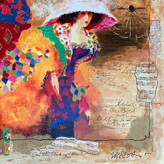 Alexander Galtchansky (1959-2008) and Tanya Wissotzky (1959-2006), "Nocturne II" Hand Signed Limited Edition Serigraph on Paper with Letter of Authenticity.