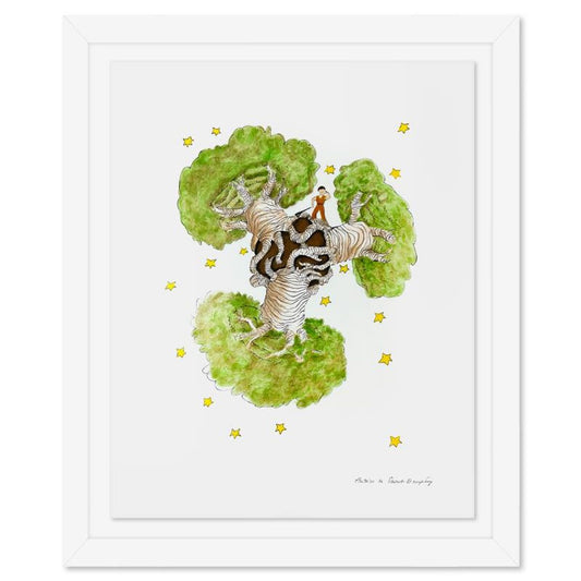 Antoine de Saint-Exupery 1900-1944 (After), "The Little Prince And The Baobabs" Framed Limited Edition Lithograph with Certificate of Authenticity.