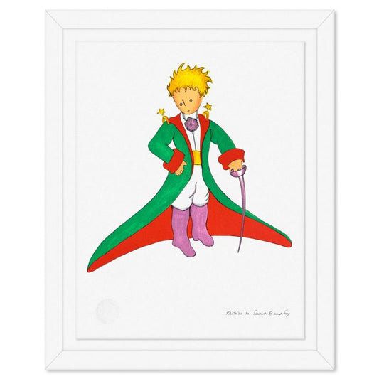 Antoine de Saint-Exupery 1900-1944 (After), "The Little Prince In His Suit" Framed Limited Edition Lithograph with Certificate of Authenticity