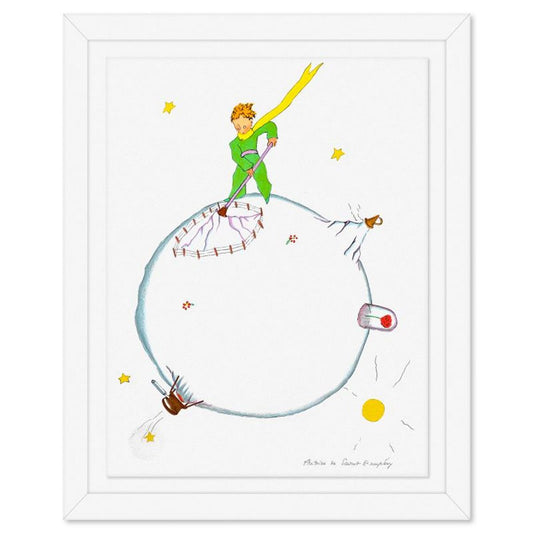 Antoine de Saint-Exupery 1900-1944 (After), "The Little Prince's Volcano" Framed Limited Edition Lithograph with Certificate of Authenticity