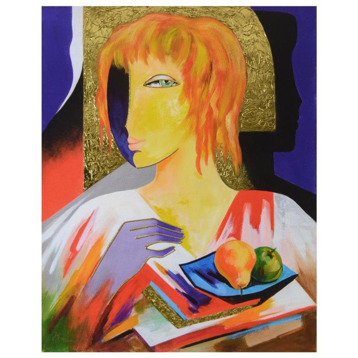 Arbe, "Subconscious" Limited Edition on Canvas with Gold Embellishing, Numbered and Hand Signed with Certificate of Authenticity.