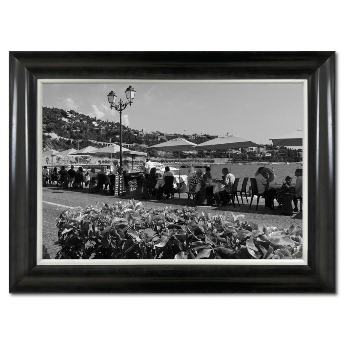 Misha Aronov, "Villefranche sur Mer" Framed Limited Edition Photograph on Canvas, Numbered and Hand Signed with Letter of Authenticity.