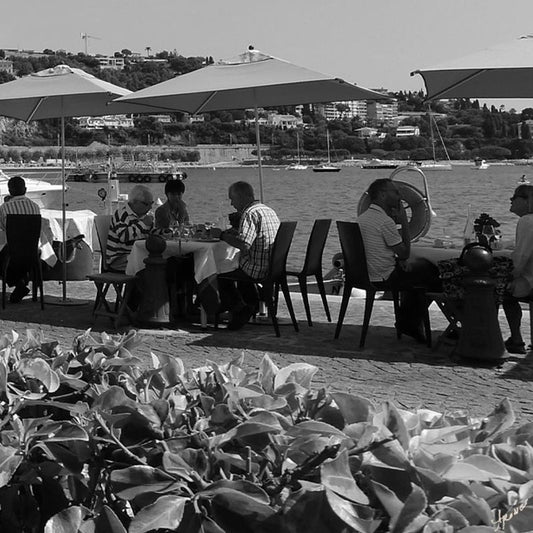 Misha Aronov, "Villefranche sur Mer" Framed Limited Edition Photograph on Canvas, Numbered and Hand Signed with Letter of Authenticity.