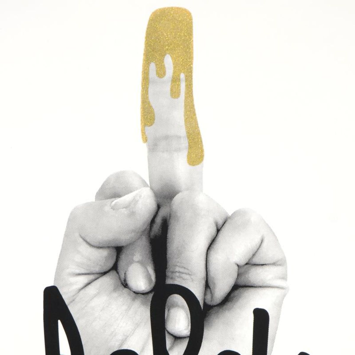Padhia Avocado, "Glitter Finger" Limited Edition Silkscreen, Numbered and Hand Signed with Letter of Authenticity.