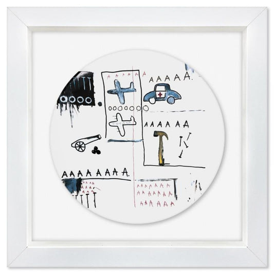 Jean-Michel Basquiat (1960-1988), "Untitled 1981" Framed Limoges Porcelain Plate.