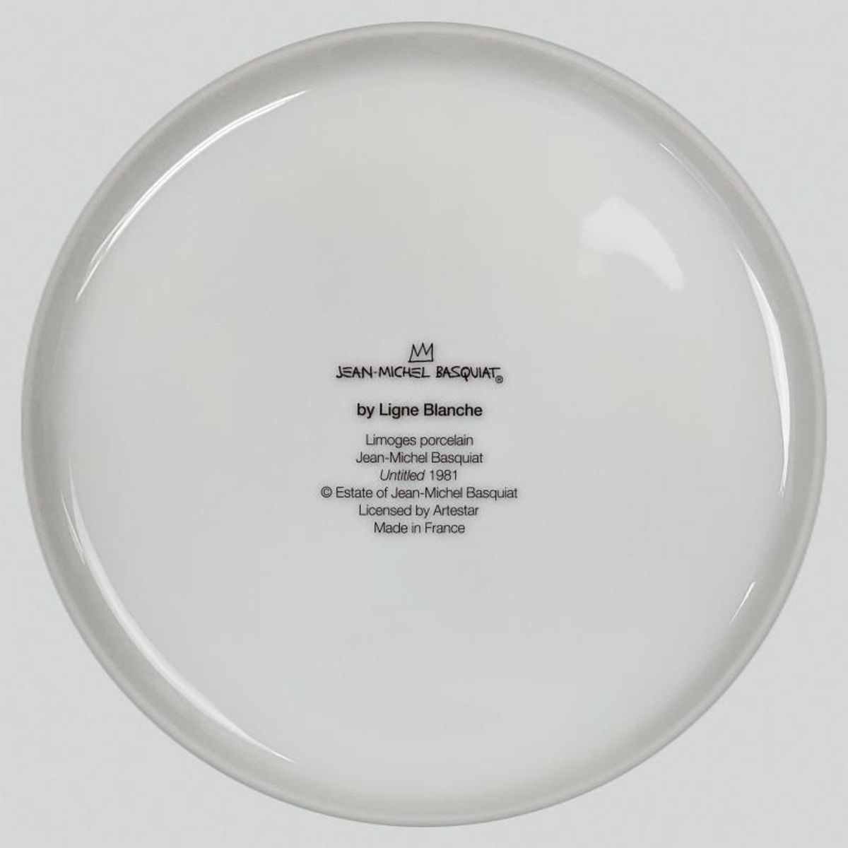 Jean-Michel Basquiat (1960-1988), "Untitled 1981" Framed Limoges Porcelain Plate.