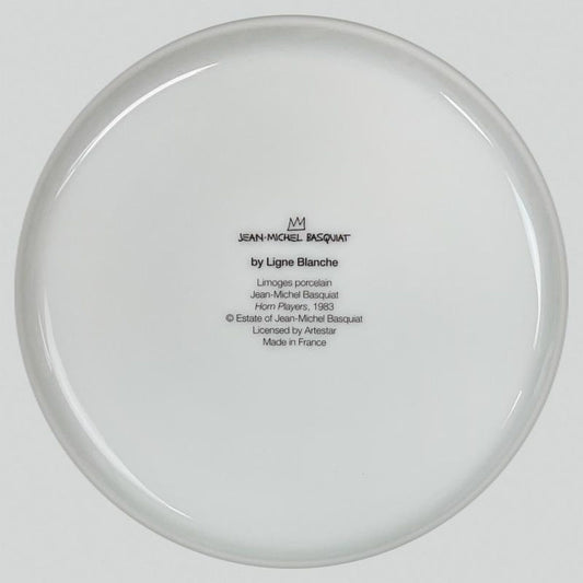 Jean-Michel Basquiat (1960-1988), "Horn Players 1983" Framed Limoges Porcelain Plate.