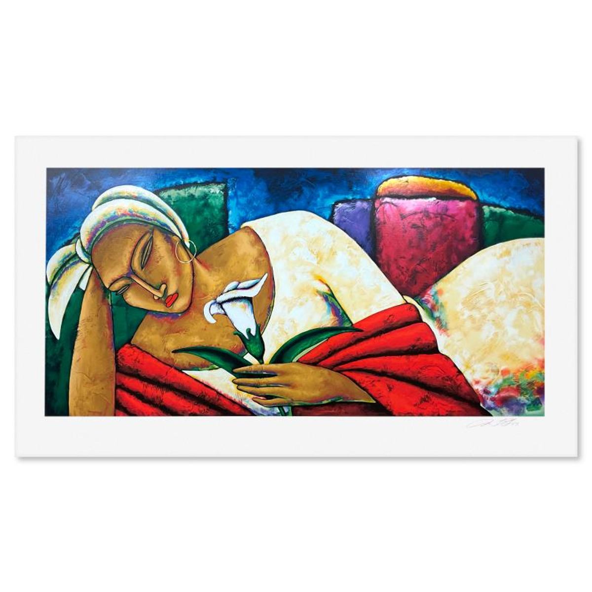 LaShun Beal, "A Moment of Pleasure" Limited Edition Printer's Proof Serigraph, Numbered and Hand Signed with Letter of Authenticity