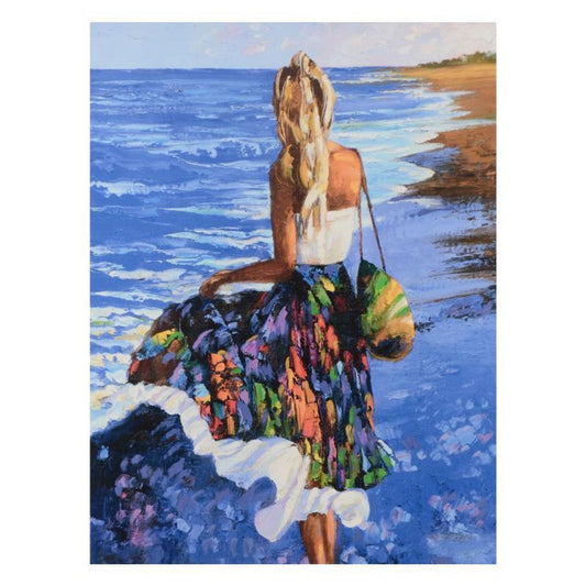 Howard Behrens (1933-2014), "My Beloved, By The Sea" Limited Edition on Canvas, Numbered and Signed with COA.