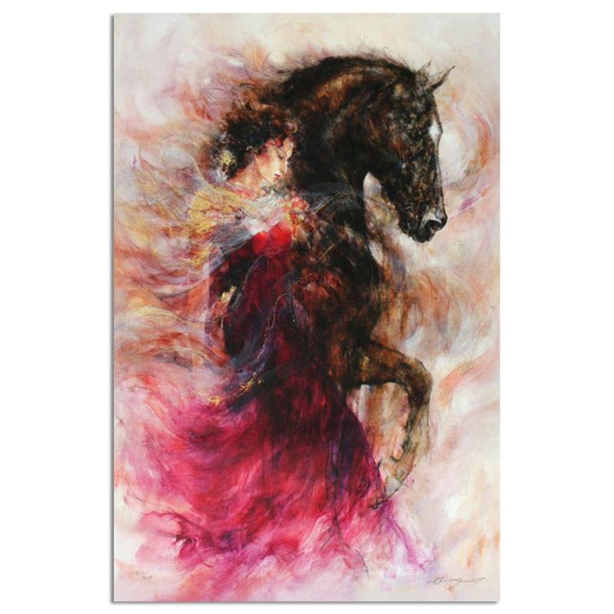 Gary Benfield, "Midnight Star" Limited Edition on Canvas with Goldleaf Accents, Numbered and Hand Signed with Letter of Authenticity.