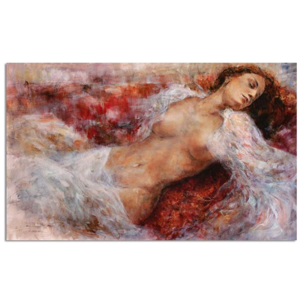 Gary Benfield, "Red Chase" Limited Edition on Canvas with Goldleaf Accents, Numbered and Hand Signed with Letter of Authenticity.