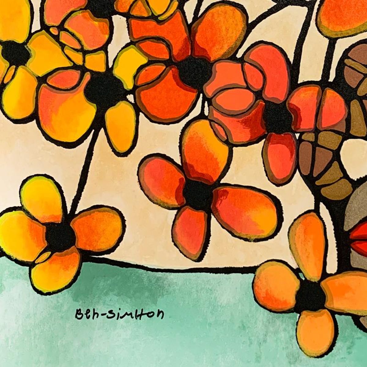 Ben Simhon, "Autumn" Hand Signed Limited Edition Serigraph on Paper with Letter of Authenticity.