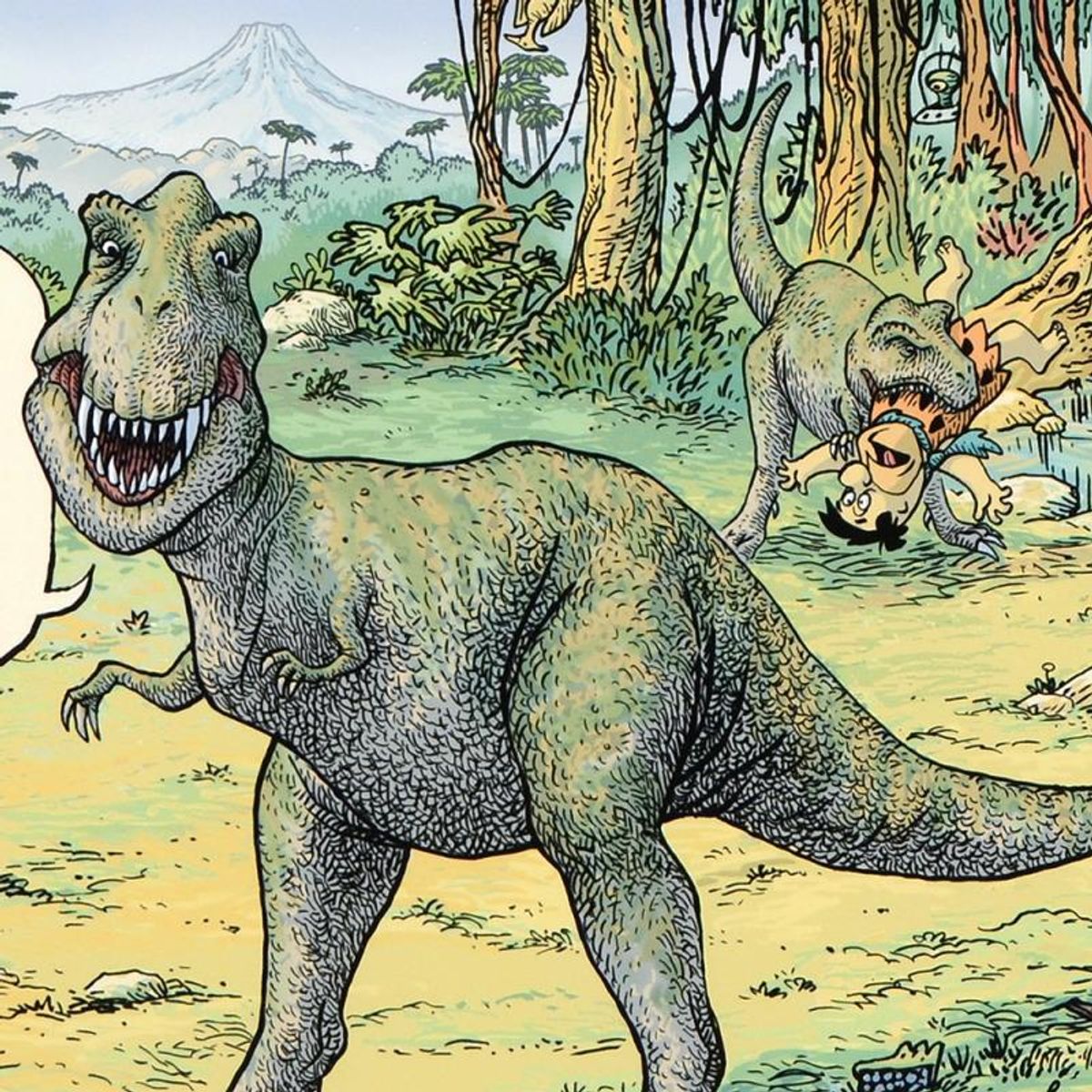 Bizarro, "Flintstones" Numbered Limited Edition Hand Signed by creator Dan Piraro; Letter of Authenticity.