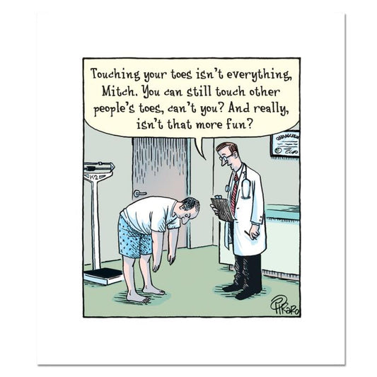 Bizarro, "Doctor Toes" Numbered Limited Edition Hand Signed by Creator Dan Piraro; Letter of Authenticity.