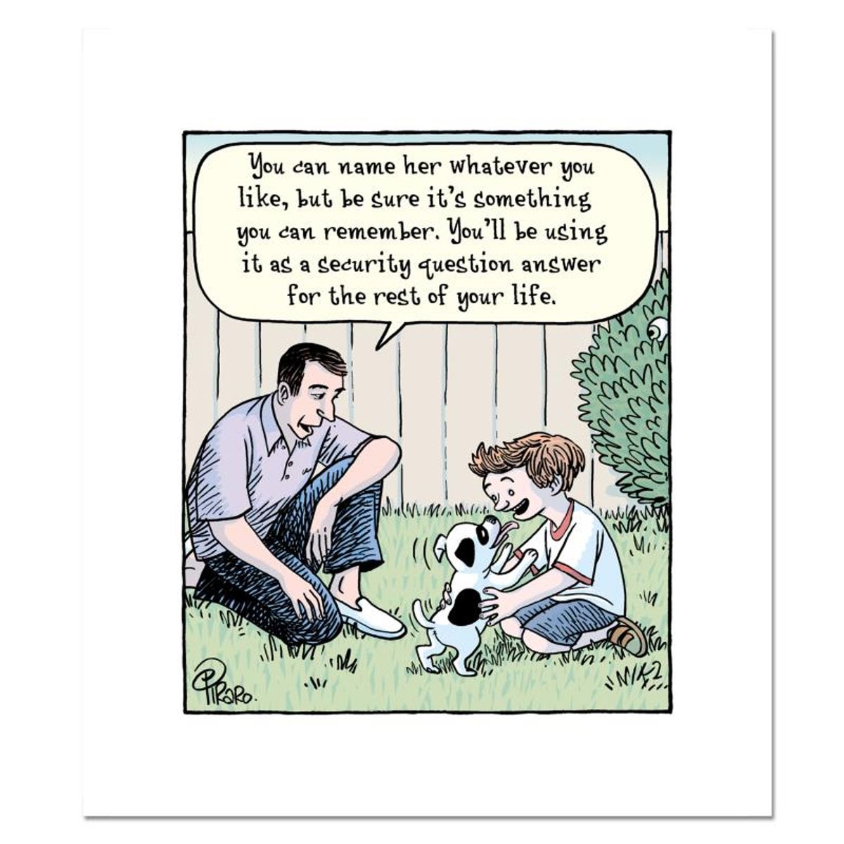 Bizarro, "Pet Password" Numbered Limited Edition Hand Signed by Creator Dan Piraro; Letter of Authenticity.