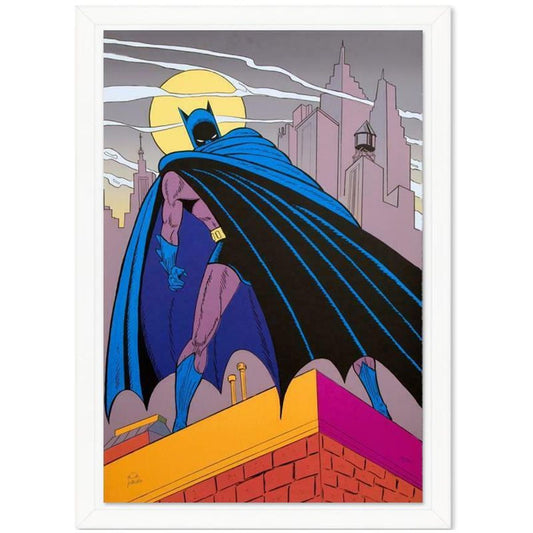 Bob Kane (1915-1998), "Batman Over Gotham" Framed Hand Signed Limited Edition Original Lithograph with Certificate of Authenticity.