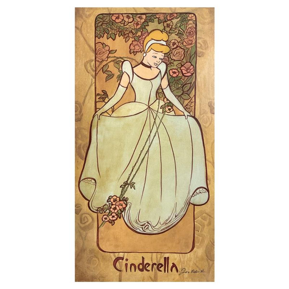 Tricia Buchanan-Benson, "Cinderella" Limited Japanese Edition on Canvas from Disney Fine Art, Numbered and Hand Signed with Letter of Authenticity