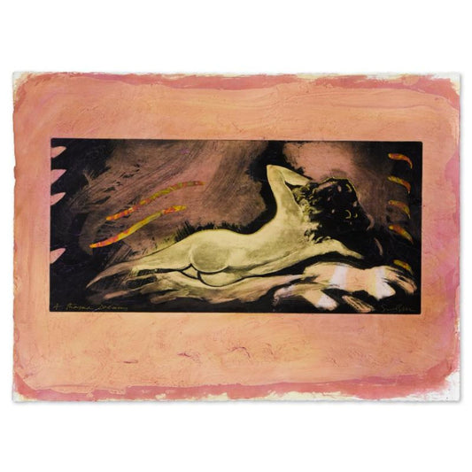 Simon Bull, "A Thousand Dreams" Hand Painted Limited Edition Etching with Gold Foil, Numbered and Hand Signed with Letter of Authenticity.