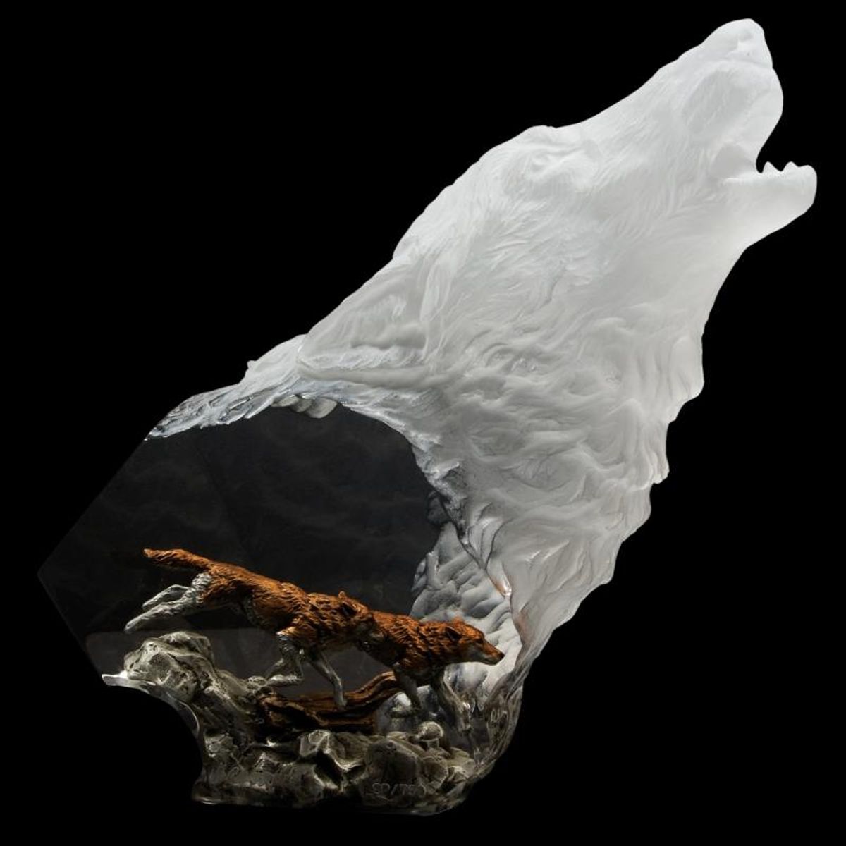 Kitty Cantrell, "Hunter's Serenade" Limited Edition Mixed Media Lucite Sculpture with COA.