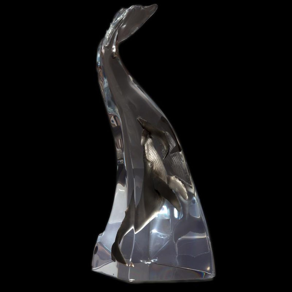 Kitty Cantrell, "Humpback Song" Limited Edition Mixed Media Lucite Sculpture with COA.