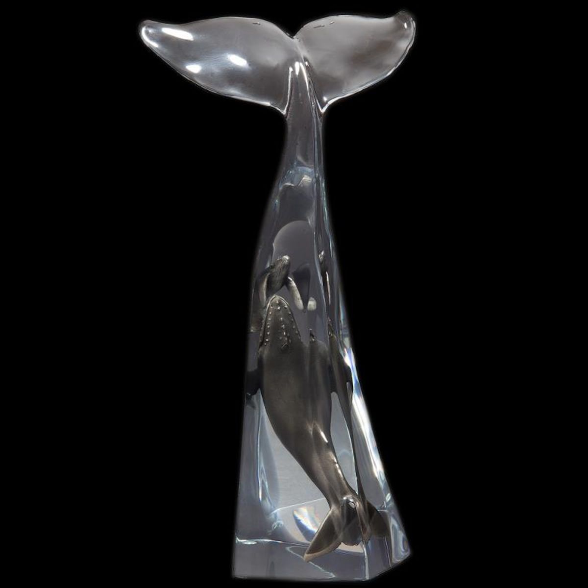 Kitty Cantrell, "Humpback Song" Limited Edition Mixed Media Lucite Sculpture with COA.