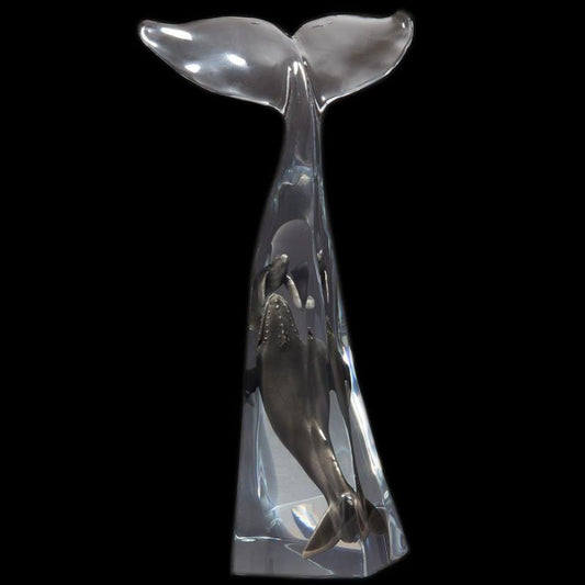 Kitty Cantrell, "Humpback Song" Limited Edition Mixed Media Lucite Sculpture with COA.
