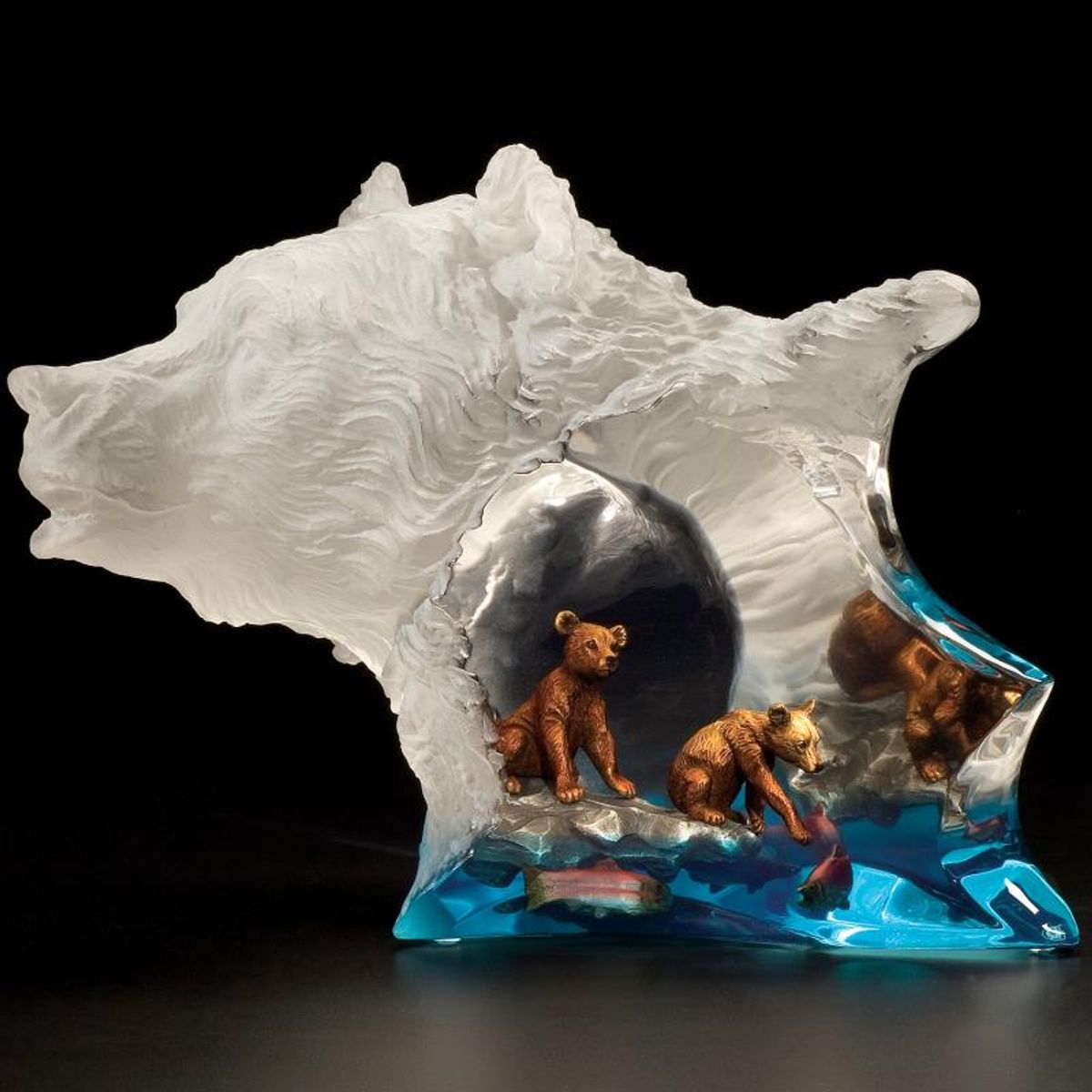 Kitty Cantrell, "Mother's Pride" AP Limited Edition Mixed Media Lucite Sculpture with COA.