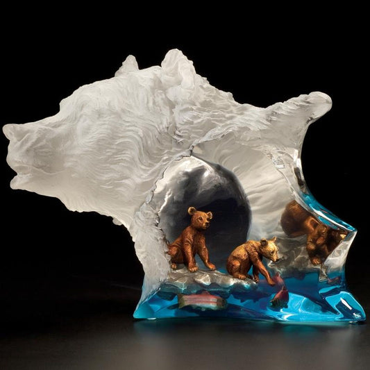 Kitty Cantrell, "Mother's Pride" AP Limited Edition Mixed Media Lucite Sculpture with COA.