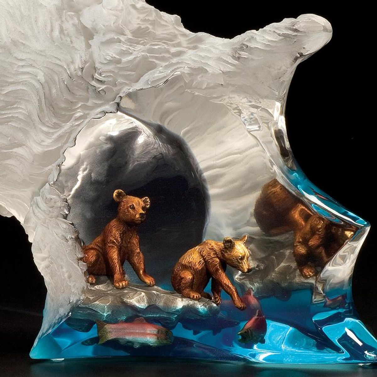 Kitty Cantrell, "Mother's Pride" AP Limited Edition Mixed Media Lucite Sculpture with COA.