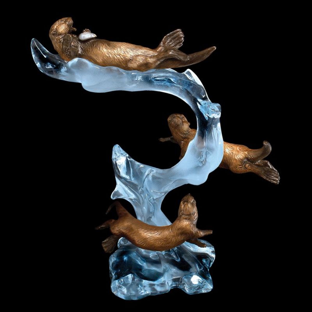 Kitty Cantrell, "Playful Motion" Limited Edition Mixed Media Lucite Sculpture with COA.