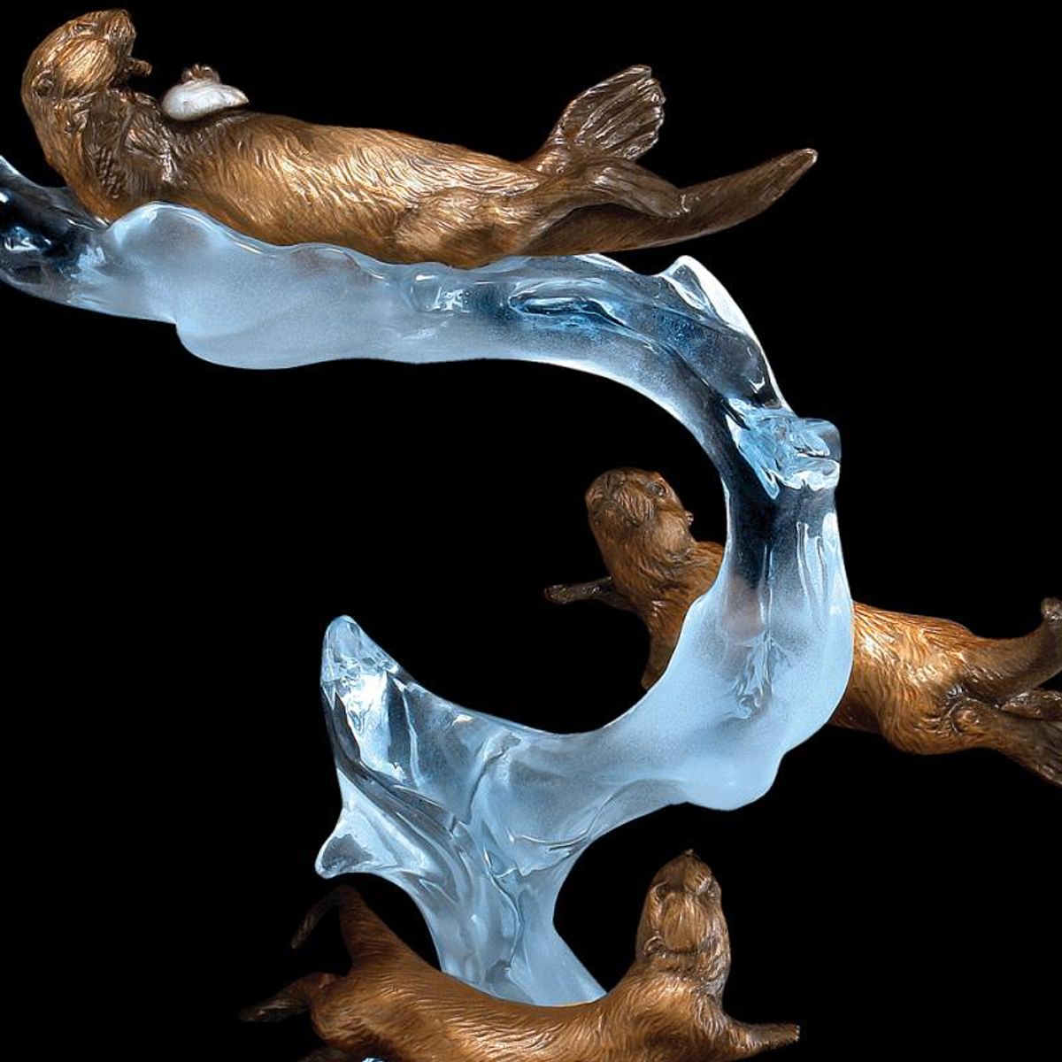 Kitty Cantrell, "Playful Motion" Limited Edition Mixed Media Lucite Sculpture with COA.