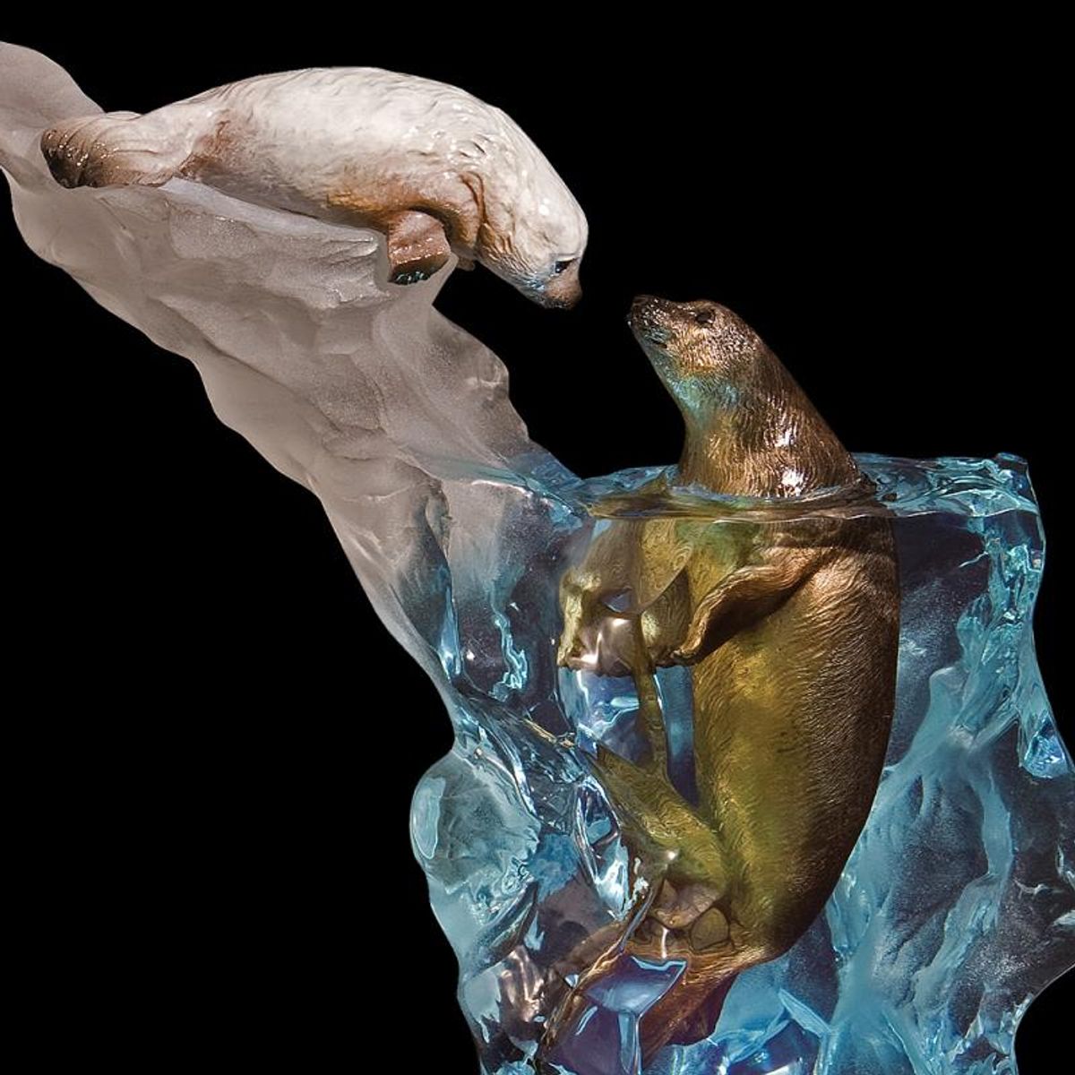 Kitty Cantrell, "Seal It With A Kiss" Limited Edition Mixed Media Lucite Sculpture with COA.