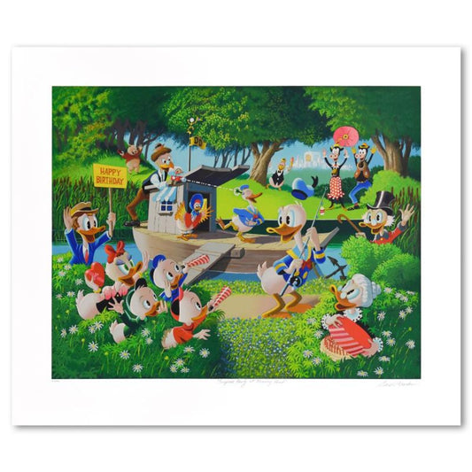 Carl Barks (1901-2000), "Surprise Party at Memory Pond" Limited Edition Serigraph from Disney Fine Art, Numbered and Hand Signed with Letter of Authenticity