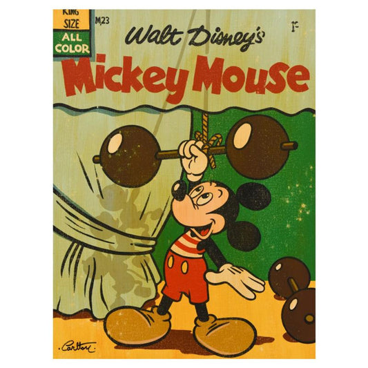 Trevor Carlton, "Muscle Mickey" Limited Edition on Canvas from Disney Fine Art, Numbered and Hand Signed with Letter of Authenticity