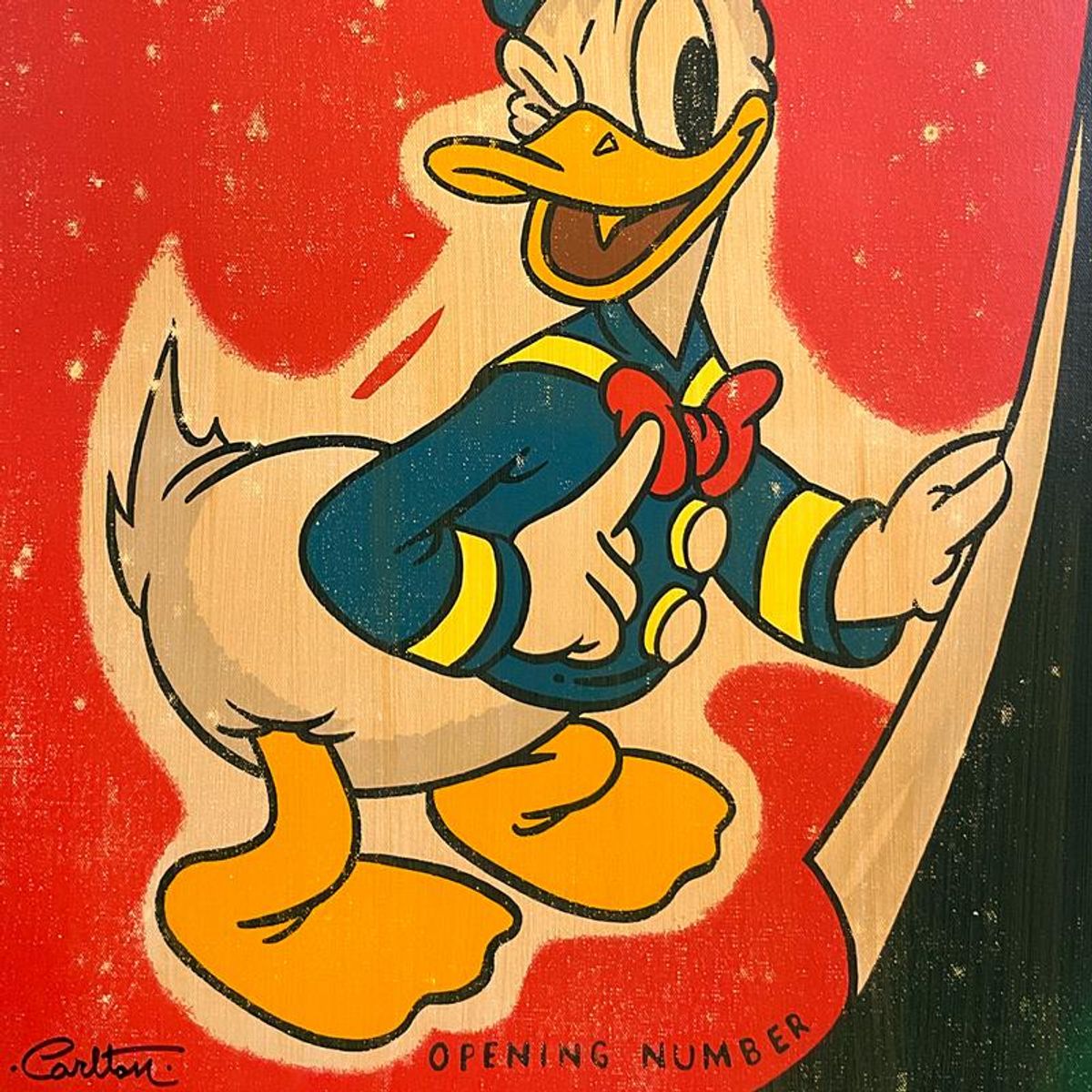 Trevor Carlton, "Donald's Opening Number" Limited Edition Proof on Canvas from Disney Fine Art, Numbered and Hand Signed with Letter of Authenticity