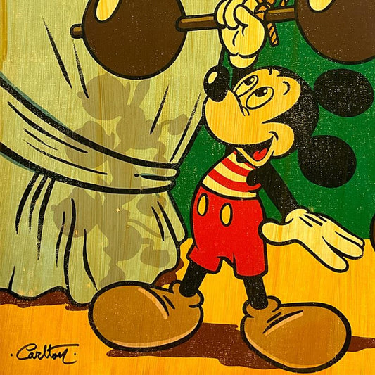 Trevor Carlton, "Muscle Mickey" Limited Edition on Canvas from Disney Fine Art, Numbered and Hand Signed with Letter of Authenticity