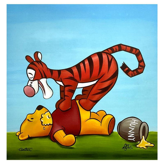 Trevor Carlton & Stephen Reis, "Don't Cry Over Spilt Honey" Limited Edition on Canvas from Disney Fine Art, Numbered and Hand Signed by both Artists with Letter of Authenticity