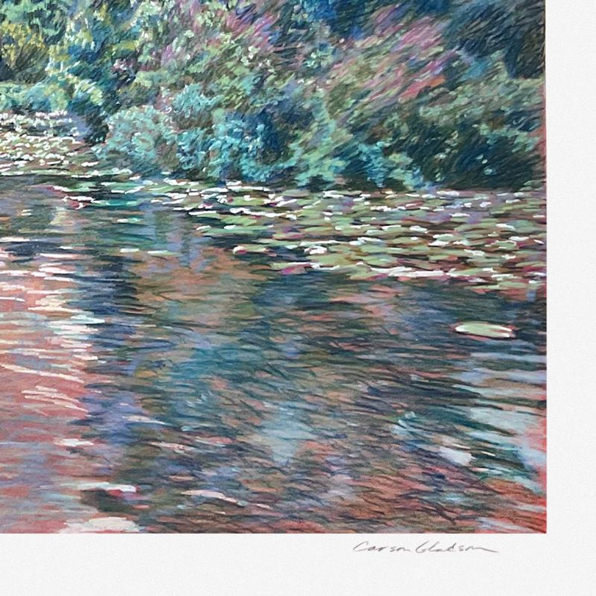 Carson Gladson (1940-2023), "Reflection Cove" Limited Edition Printers Proof Serigraph, Numbered and Hand Signed with Letter of Authenticity