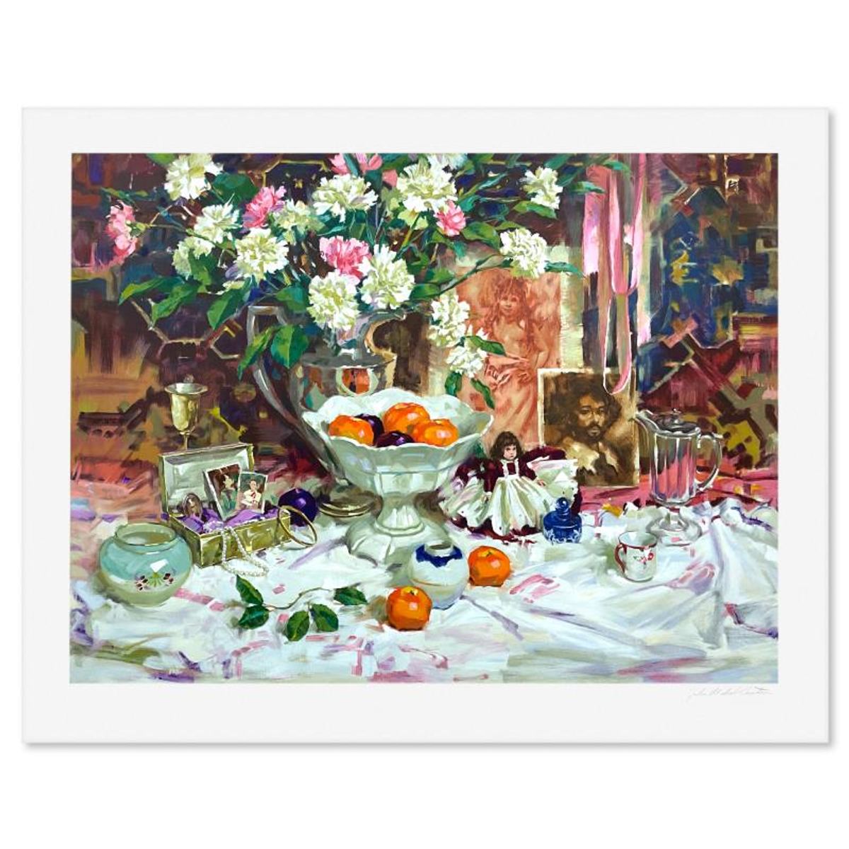 John Michael Carter, "Keepsakes" Limited Edition Printer's Proof Serigraph, Numbered and Hand Signed with Letter of Authenticity