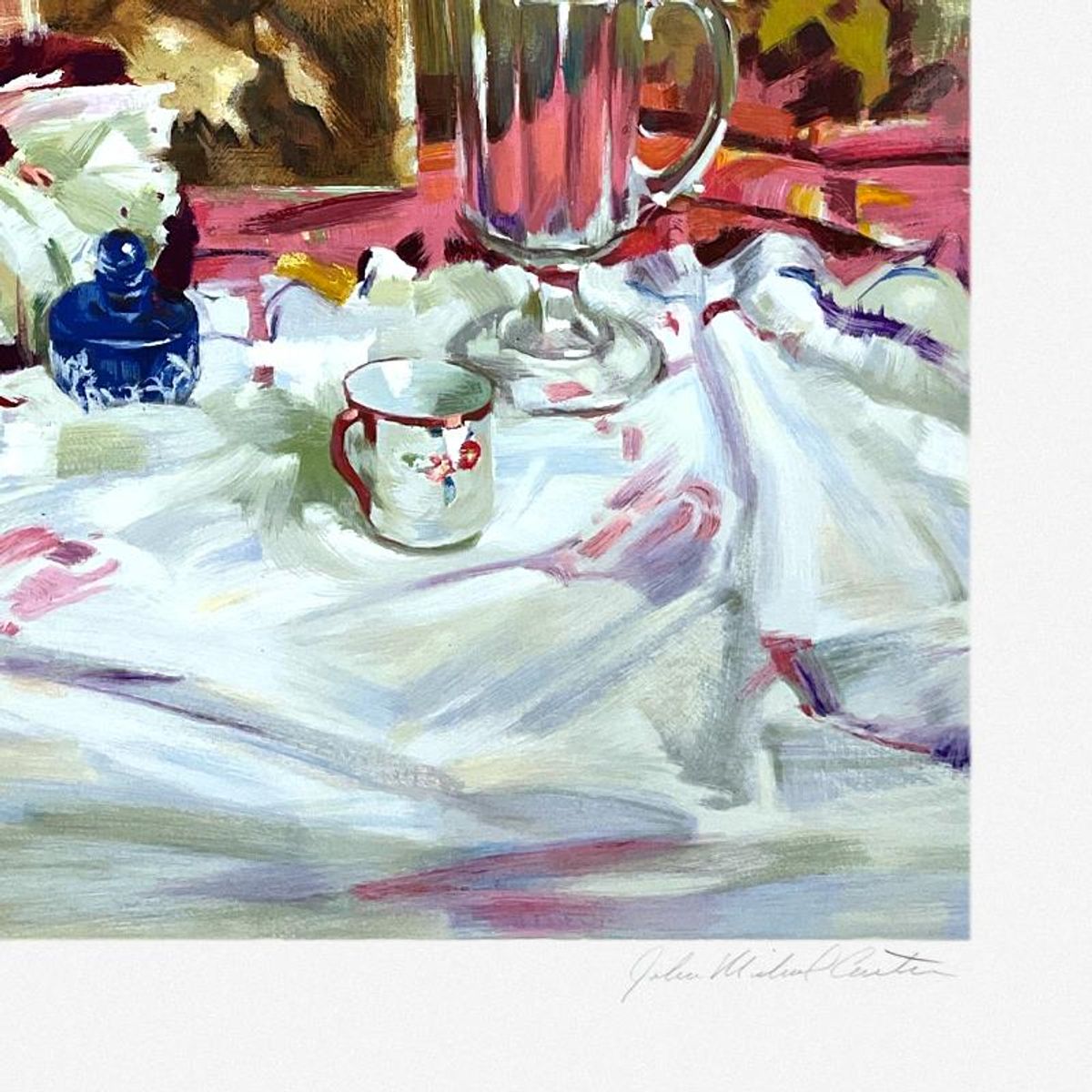 John Michael Carter, "Keepsakes" Limited Edition Printer's Proof Serigraph, Numbered and Hand Signed with Letter of Authenticity