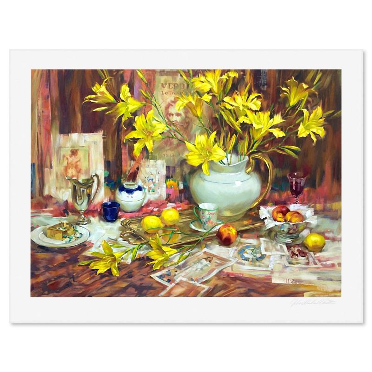 John Michael Carter, "Symphony with Lilies" Limited Edition Printer's Proof Serigraph, Numbered and Hand Signed with Letter of Authenticity